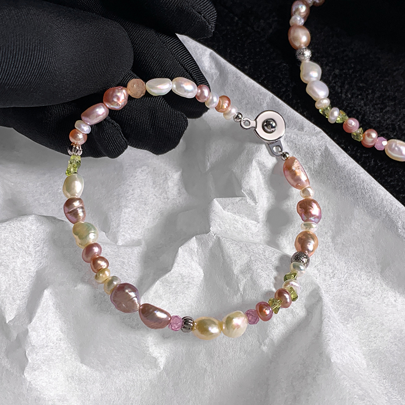 真天然巴洛克珍珠手链女款叠戴