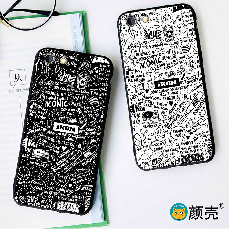 ikon金知元手机壳适用6s苹果XS 8plus磨砂iphone11pro软7P情侣MAX