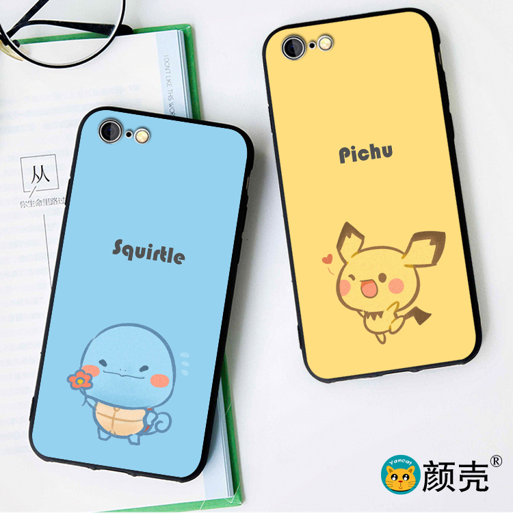 杰尼龟手机壳适用6s苹果XSMAX 7plus磨砂iphone8情侣XR神奇宝贝11