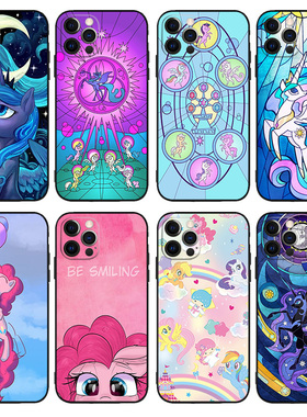 小马宝莉11液态硅胶15手机壳适用iPhone动漫14MAX苹果PLUS红米16一加VIVOX100小米13挂绳IQOO10华为MATE60PR0