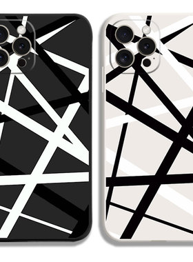 重金属摇滚乐队Van Halen范海伦经典吉他黑白11手机壳16适用iphone13PRO苹果15maxr红米K70一加ace小米14液态