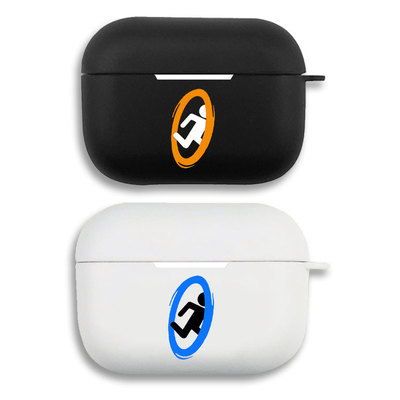 Portal2传送门解谜游戏耳机套适用Airpods保护壳苹果2无线蓝牙盒3代pro软硅胶1磨砂硬全包分体式第一二三代