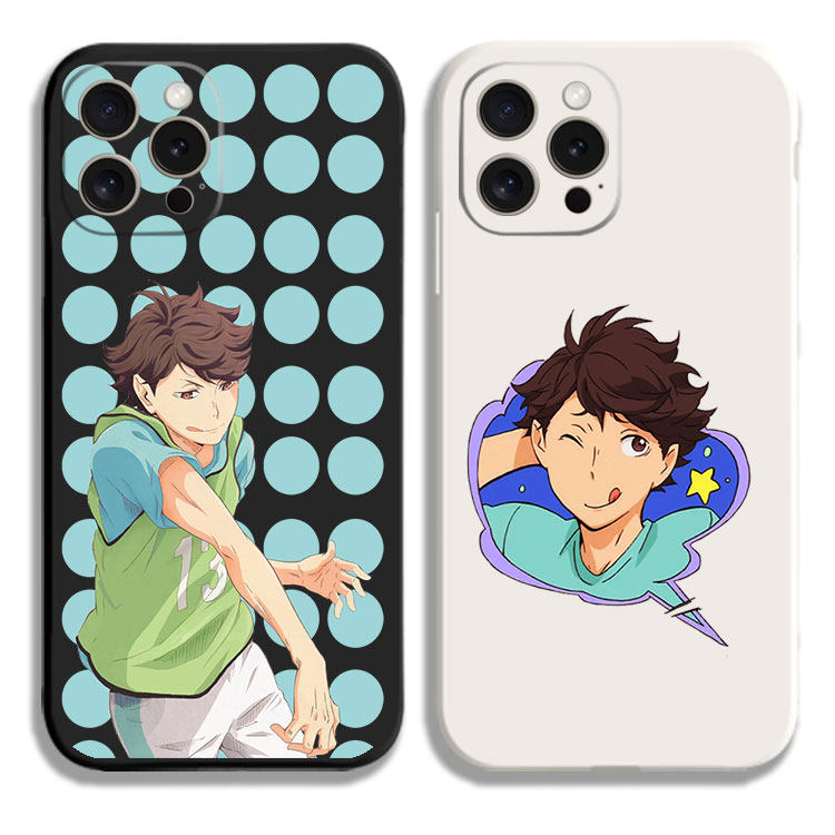 及川彻 排球少年 黑白侧边11手机壳16适用iphone13PRO苹果15maxr红米K70一加ace3小米14液态IQOO12硅胶VIVO软