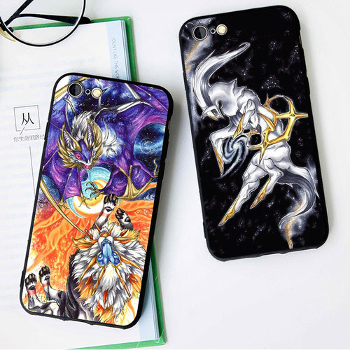 宠物卡通6s适用XSMAX手机壳8plus阿尔宙斯iphone7索尔迦雷欧5SE