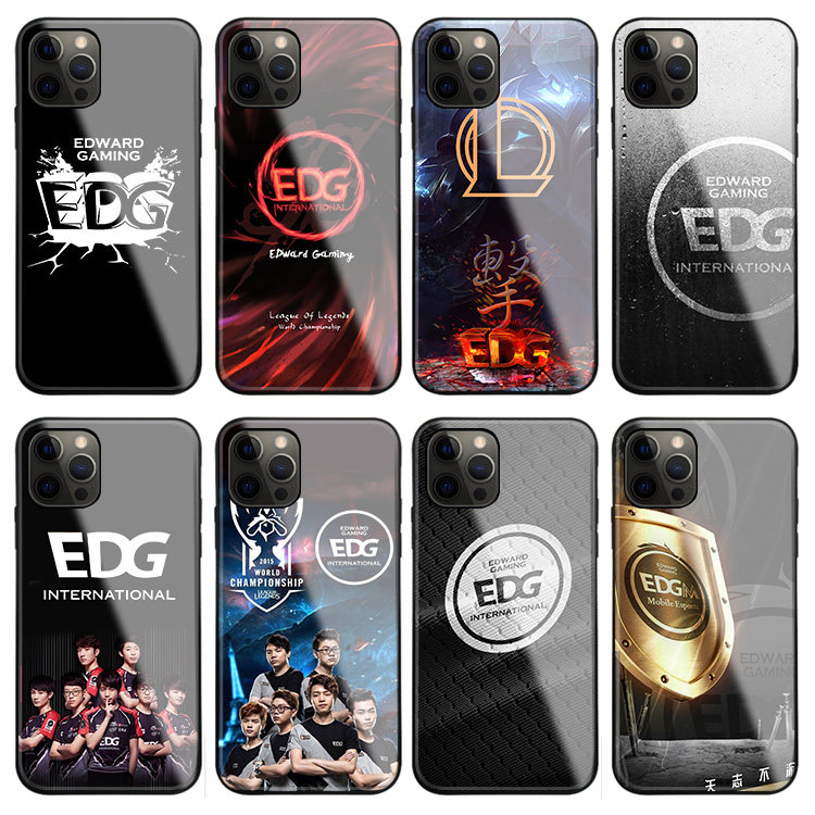 edg战队lol冠军手机壳12适用13promax苹果小米11玻璃78plus华为40