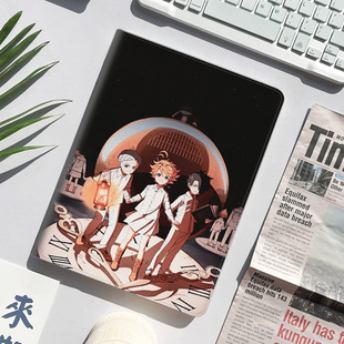 约定的梦幻岛 动漫周边平板皮套适用ipad10保护壳pro13全包mini6软air56蚕丝纹10.9寸华为10.2笔槽11.5s