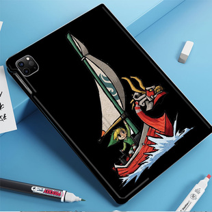 塞尔达传说动漫周边平板皮套适用ipad10保护壳pro13全包mini6软air56蚕丝纹10.9寸华为10.2笔槽11.5s小米三