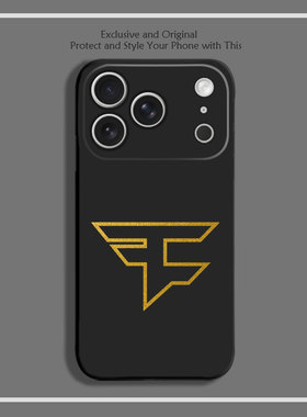 FAZE战队金色标志8色液态硅胶12手机壳11适用14MAX苹果15 16 17 PRO红米K80一加VIVO小米13挂绳IQOO12华为M