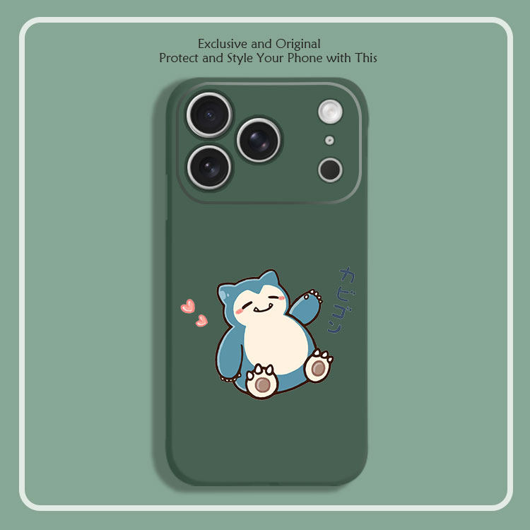 宠物卡通卡比兽8色液态硅胶12手机壳11适用14MAX苹果15 16 17 PRO红米K80一加VIVO小米13挂绳IQOO12华为M