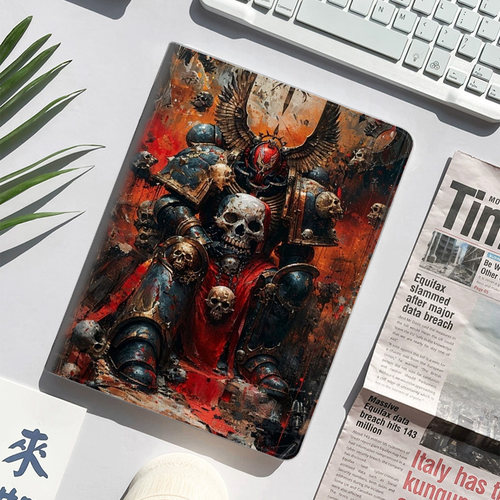 战锤40K 安格隆 吞世者软胶周边平板皮套10.9适用ipad789保护壳pro10.5全包mini6软air2345蚕丝纹9.7寸华为