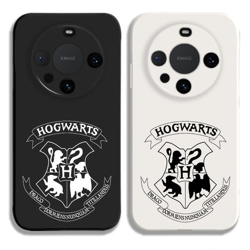 哈利波特 霍格沃兹液态硅胶手机壳适用MATE60PRO华为NOVA12保护套P50黑白VIVOPPO小米14荣耀100苹果15PROMAX