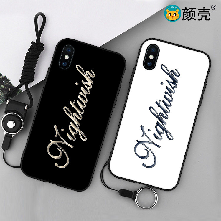 Nightwish夜愿适用于8手机壳XSMAX苹果6s挂绳5s磨砂7PLUS硅胶软套