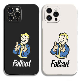 辐射4游戏美剧哔哔小子周边黑白侧边11手机壳12适用iphone13PRO苹果红米K70一加ace小米14液态IQOO12硅胶全包