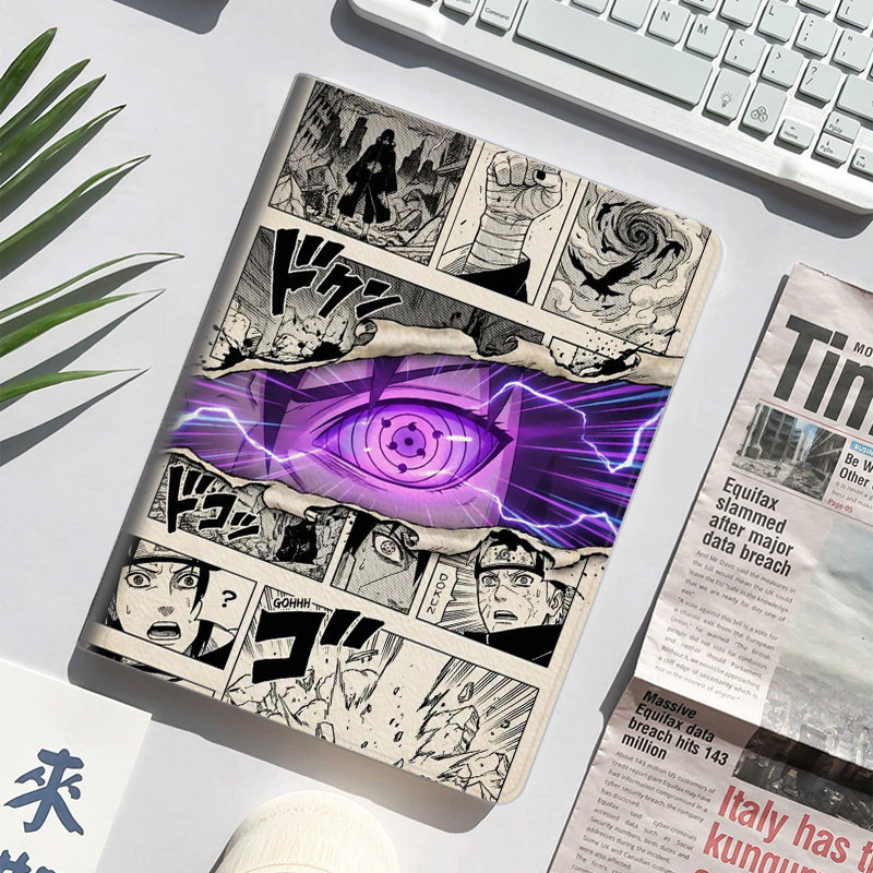 火影忍者 佐助 轮回眼平板皮套适用ipad10保护壳pro13全包mini6软air56蚕丝纹10.9寸华为10.2笔槽11.5s小米