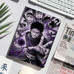 火影忍者宇智波带土动漫周边平板皮套适用ipad10保护壳pro13全包mini6软air56蚕丝纹10.9寸华为10.2笔槽