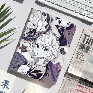 胆大党白鸟蓝良动漫周边平板皮套适用ipad10保护壳pro13全包mini6软air56蚕丝纹10.9寸华为10.2笔槽11.5s小