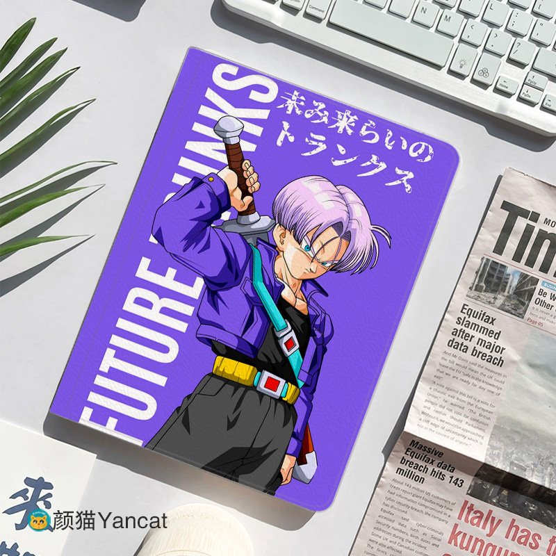 七龙珠特兰克斯平板皮套11适用ipad789保护壳pro10.5全包mini6软air234蚕丝纹9.7寸华为matepad10.8小米6spro