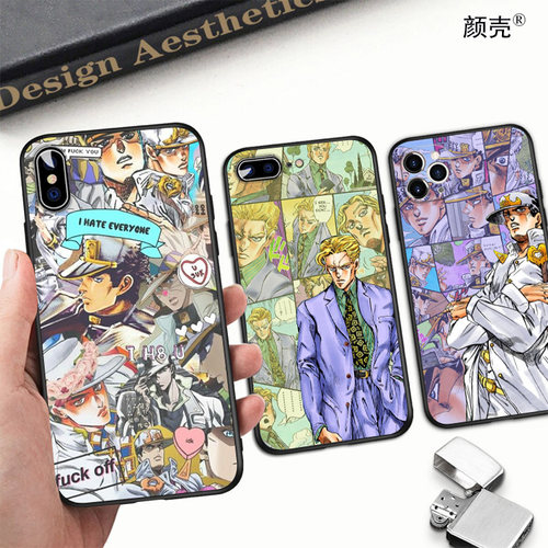 JOJO承太郎手机壳适用XS苹果12mini磨砂11PROMAX吉良吉影6S78PLUS