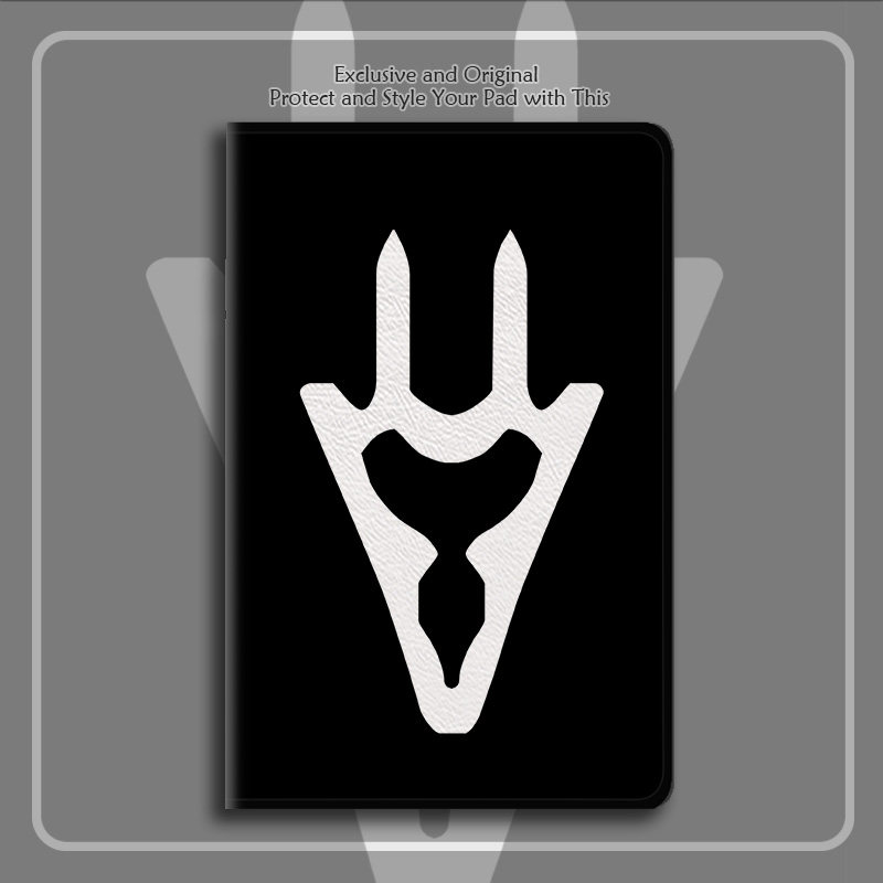 ff14最终幻想龙骑士标志周边平板皮套11适用ipad10保护壳pro13全包mini6软air56蚕丝纹10.9寸华为matepad笔槽