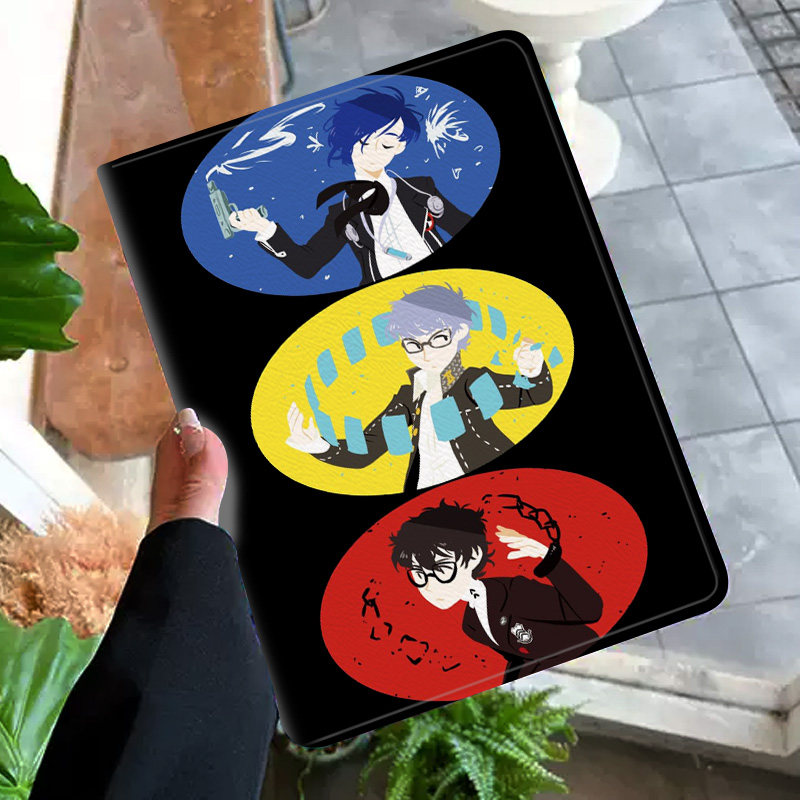 女神异闻录动漫周边平板皮套适用ipad10保护壳pro13全包mini6软air56蚕丝纹10.9寸华为10.2笔槽11.5s小米三
