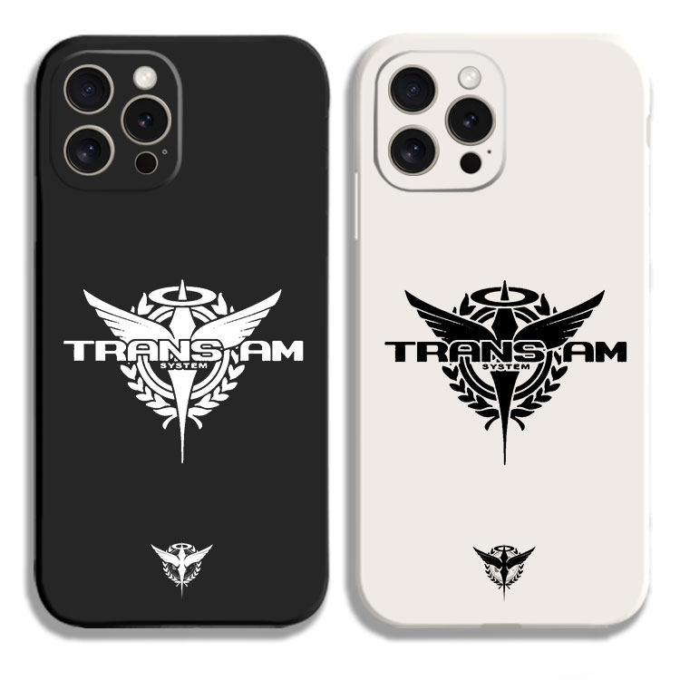 高达天人系统黑白侧边11手机壳12适用iphone13PRO苹果15maxr红米K70一加ace2小米14液态IQOO12硅胶VIVOX100软