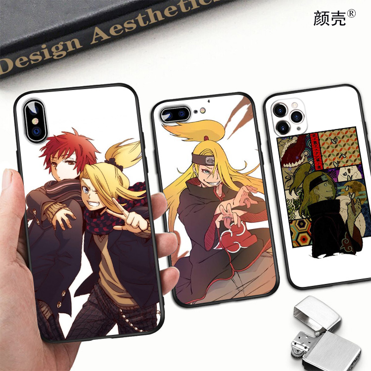 火影忍者迪达拉手机壳适用XSE苹果12PROMAX磨砂11硅胶6S软7/8PLUS