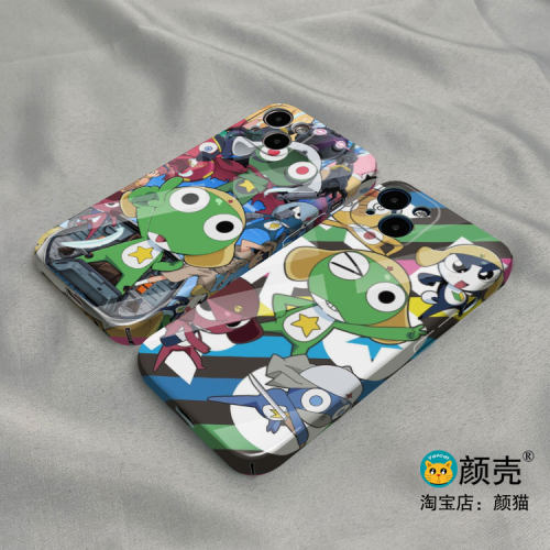 keroro青蛙军曹12光面手机壳11适用XSMAX苹果XR保护套iPhone14菲林硬壳小米13PRO华为nova56789三星S22玻璃15