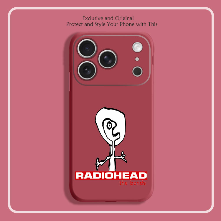 radiohead电台司令乐队专辑周边8色液态硅胶12手机壳11适用14苹果15 16 17PROMAX红米K90全包软VIVO小米13图片