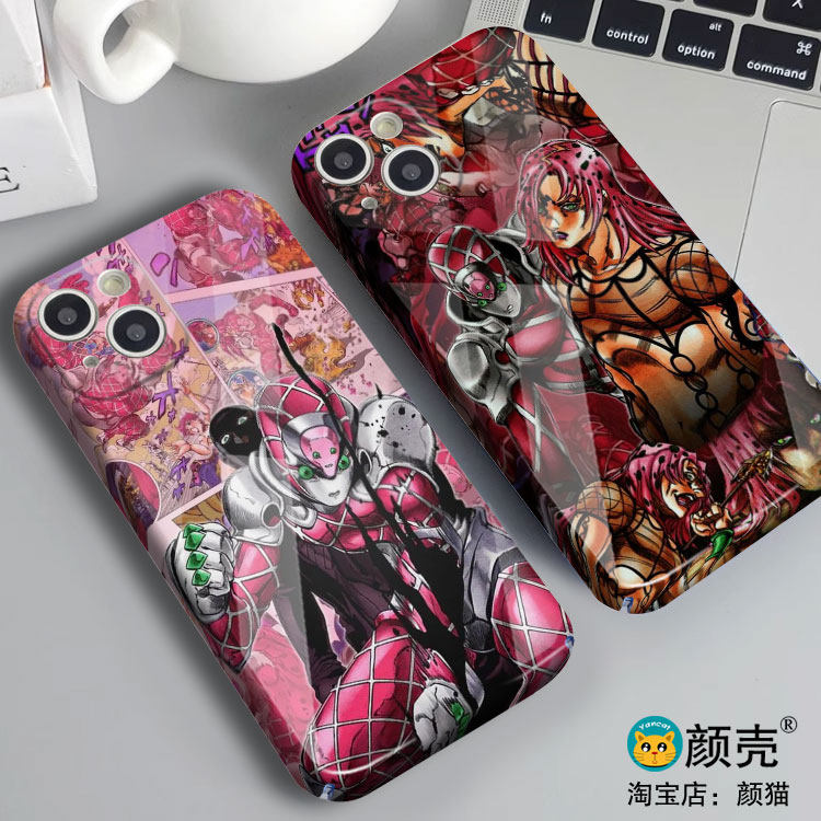 绯红之王JOJO的奇妙冒险手机壳适用iphone15promax菲林14Plus全包边12苹果XR小米13华为mate60玻璃P40硅胶硬