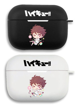 及川彻 排球少年Q版耳机套适用Airpods保护壳苹果2无线蓝牙盒3代pro软硅胶1磨砂硬全包分体式第一二三代typec