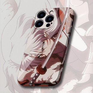 杀生丸 犬夜叉 动漫手机壳适用iphone15promax菲林14Plus全包边12苹果XR小米13华为mate60玻璃P40硅胶VIVOX90
