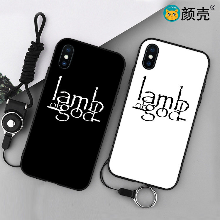 摇滚上帝羔羊乐团6s适用XS手机壳8plus磨砂iphoneXR软壳7P挂绳MAX