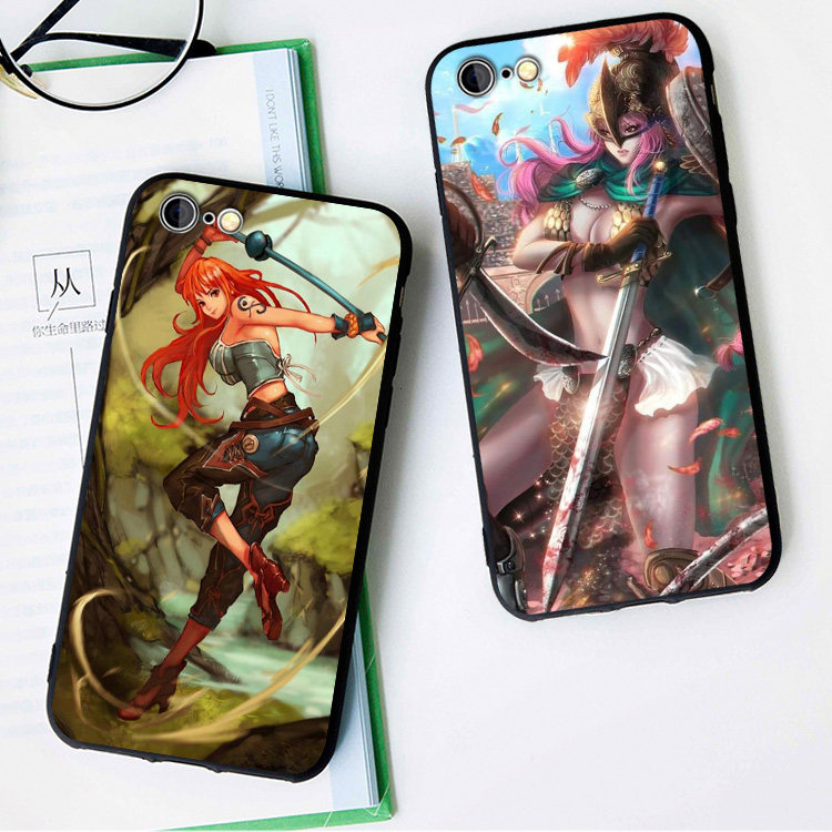 海贼王/蕾贝卡/娜美手机壳适用iPhone8XS MAX苹果6s软5s磨砂7PLUS