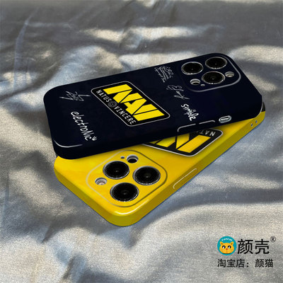NAVI战队csgo周边手机壳适用iphone14promax菲林678Plus全包边12苹果13硬壳14pro华为mate40玻璃P60小羊皮XR