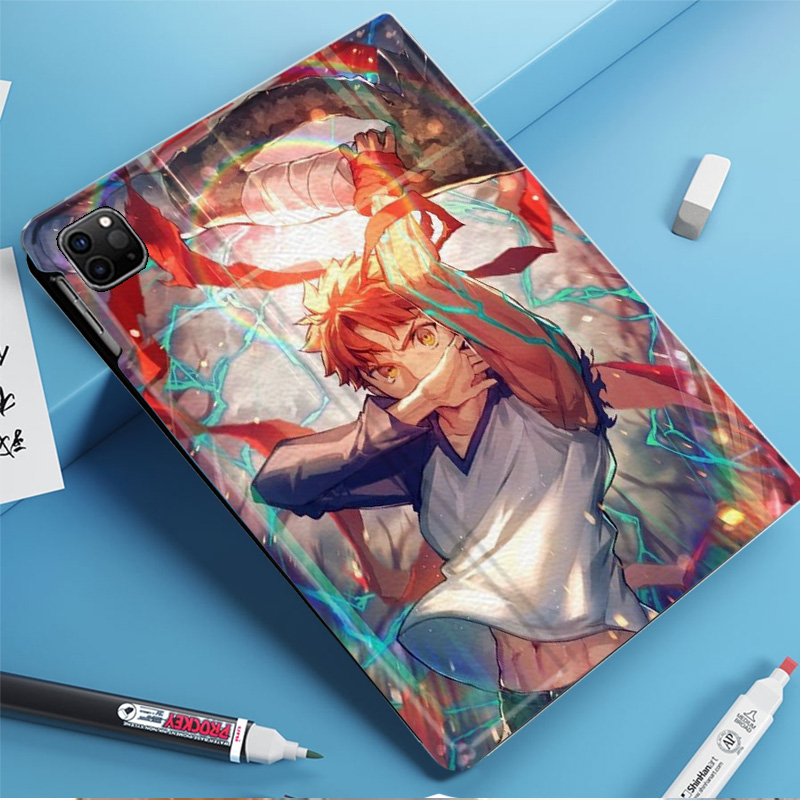​卫宫士郎​fate动漫周边fgo平板皮套适用ipad10保护壳pro13全包mini6软air56蚕丝纹10.9寸华为10.2笔槽11.5