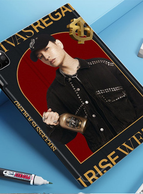 郑基硕rap说唱周边平板皮套适用ipad10保护壳pro13全包mini6软air56蚕丝纹10.9寸华为10.2笔槽11.5s小米三