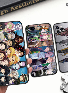 鬼灭之刃全家福手机壳适用13苹果12mini磨砂11PROMAX硅胶6S78PLUS