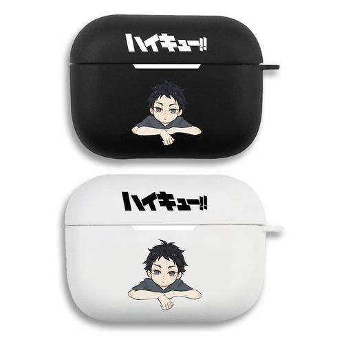 赤苇京治Q版 排球少年耳机套适用Airpods保护壳苹果2无线蓝牙盒3代pro软硅胶1磨砂硬全包分体式第一二三typec