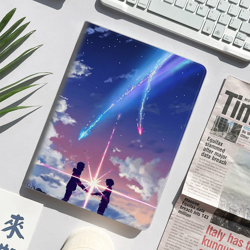 你的名字 动漫周边平板皮套适用ipad10保护壳pro13全包mini6软air56蚕丝纹10.9寸华为10.2笔槽11.5s小米,3C数码配件,平板电脑保护套/壳,淘宝优惠券,粉丝福利购,淘宝优惠卷