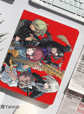 girl band cry少女哭泣乐队平板皮套10.9适用ipad789保护壳pro10.5全包mini6软air13蚕丝纹9.7寸华为12.9寸