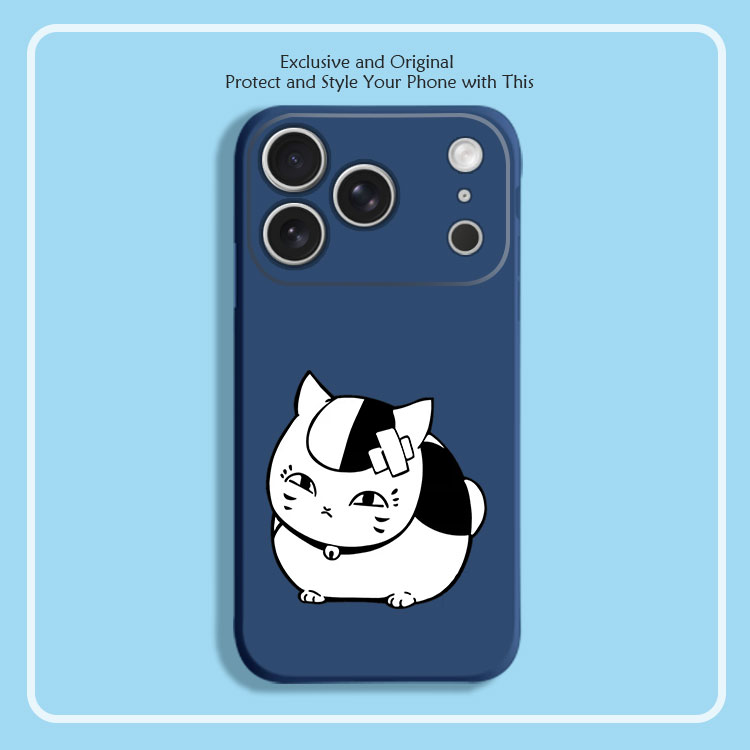 夏目友人帐猫咪老师周边8色液态硅胶12手机壳11适用14苹果15 16 17PROMAX红米K90全包软VIVO小米13挂绳IQOO