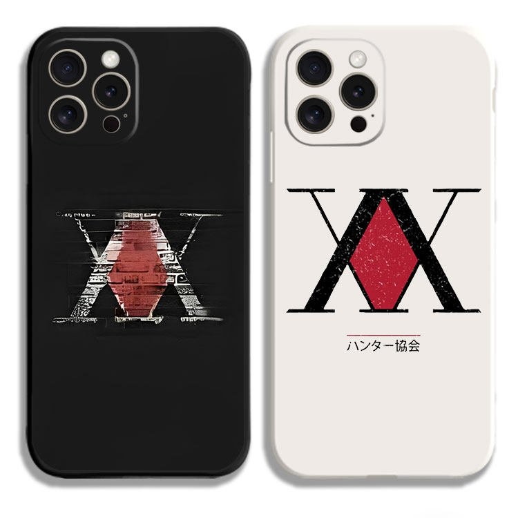 全职猎人执照协会标志黑白侧边11手机壳16适用iphone13PRO苹果15maxr红米17一加ace3小米14液态IQOO12硅胶软