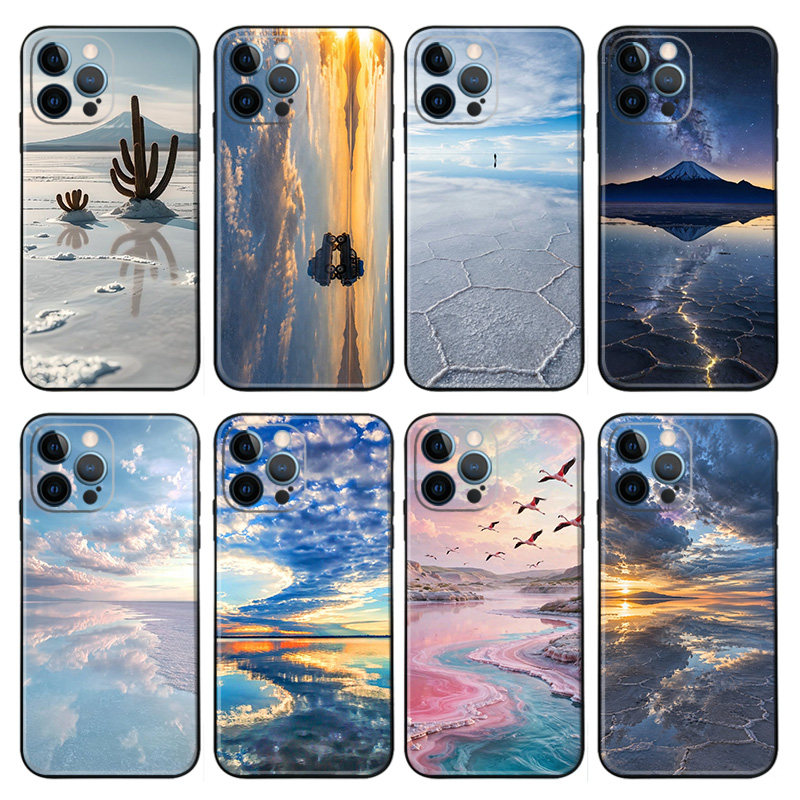 天空之镜 手机壁纸 自然风景手机壳适用iPhone12苹果14PROMAX硅胶15软17红米K90一加VIVOX100小米13挂绳