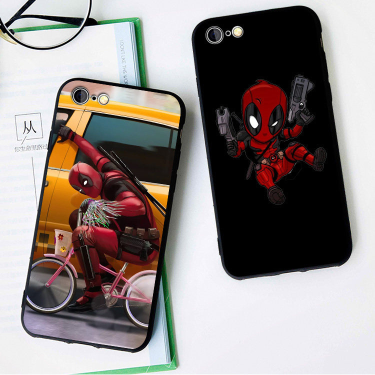 死侍电影周边6s适用x手机壳8plus磨砂iphone7防摔软壳11挂绳6全包