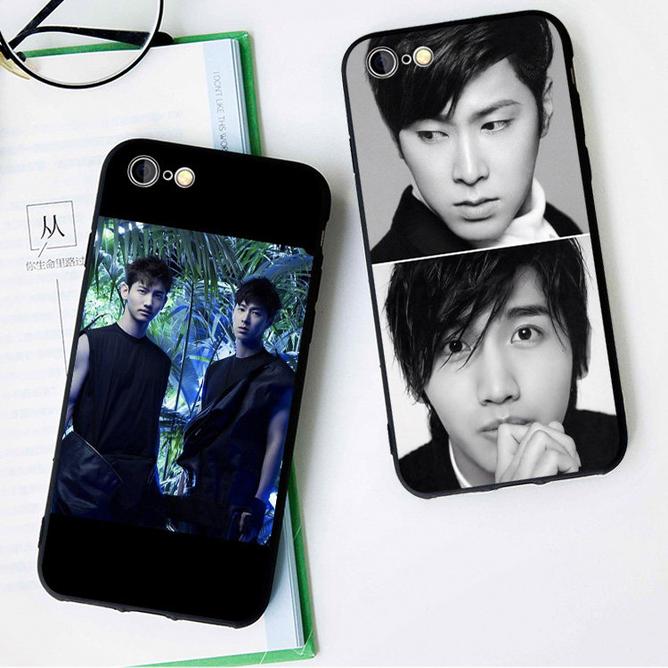 东方神起/郑允浩6s适用x手机壳8plus磨砂iphone11软壳7p挂绳6黑色
