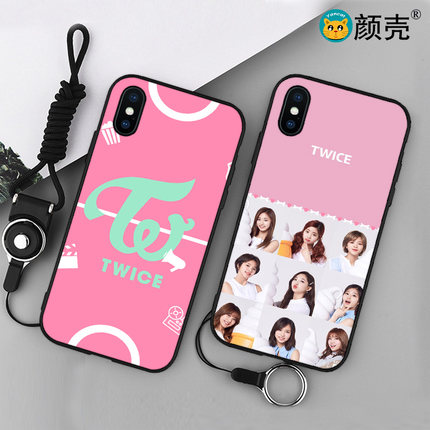 twice韩国组合适用于7plus手机壳X苹果6s挂绳6splus保护套8软壳5s