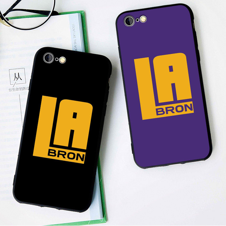 篮球骑士湖人詹姆斯手机壳苹果适用于7plus软壳8磨砂X/6splus/5s