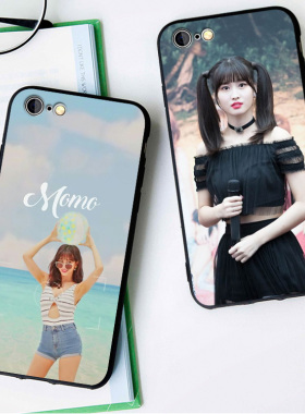 twice momo 6s适用x手机壳8plus磨砂iphone11软壳7挂绳黑色全包边