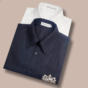 女衬衣不透新 日系风琴褶黑白色大码 猫之物语原创JK制服衬衫 长短袖