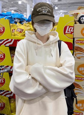小个子连帽套头卫衣男女春秋外套
